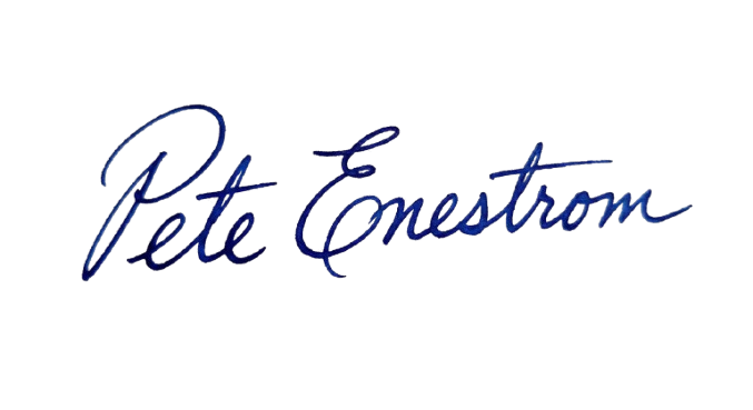Pete Enestrom signature