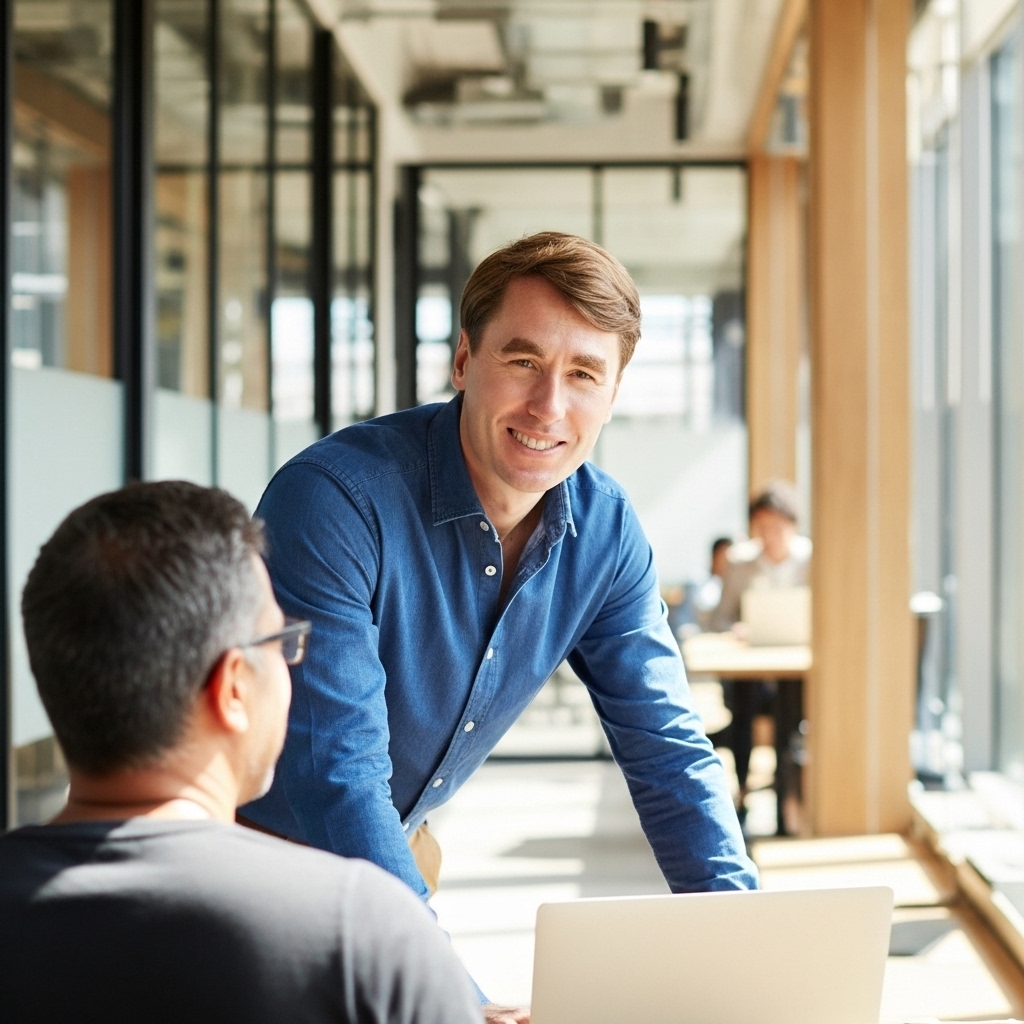 Pete Enestrom in a coaching session with a client